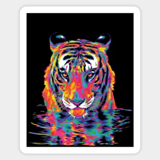 Rainbow Tiger Stare Sticker